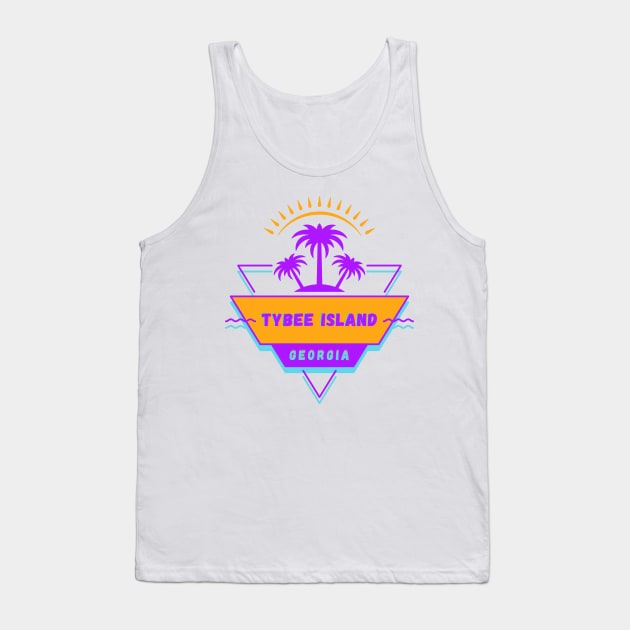 Tybee Island Georgia Beach Vibes 80's Tank Top by bougieFire